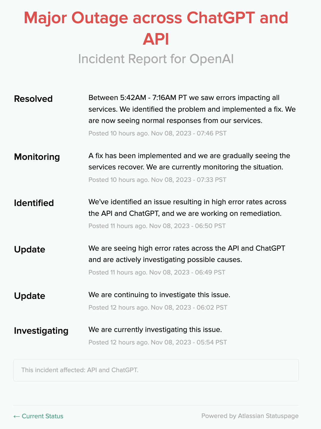 OpenAI résout les pannes périodiques de ChatGPT et d'API causées par les attaques DDoS