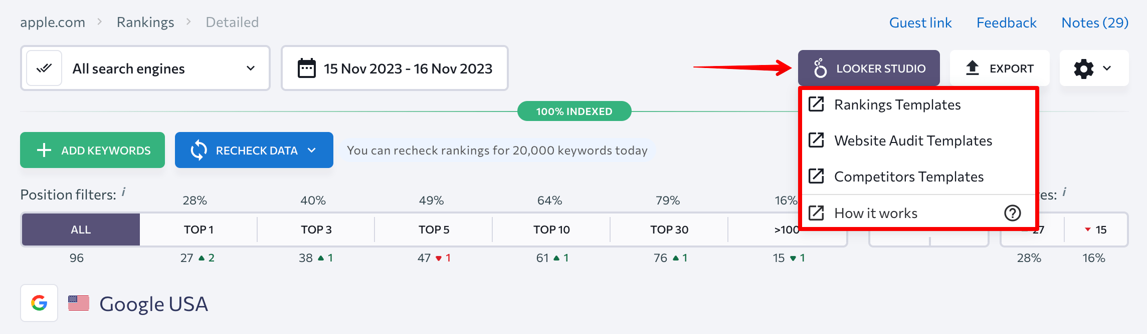 Configuring the SE Ranking connector in Looker Studio How to configure the SE Ranking connector in Looker Studio