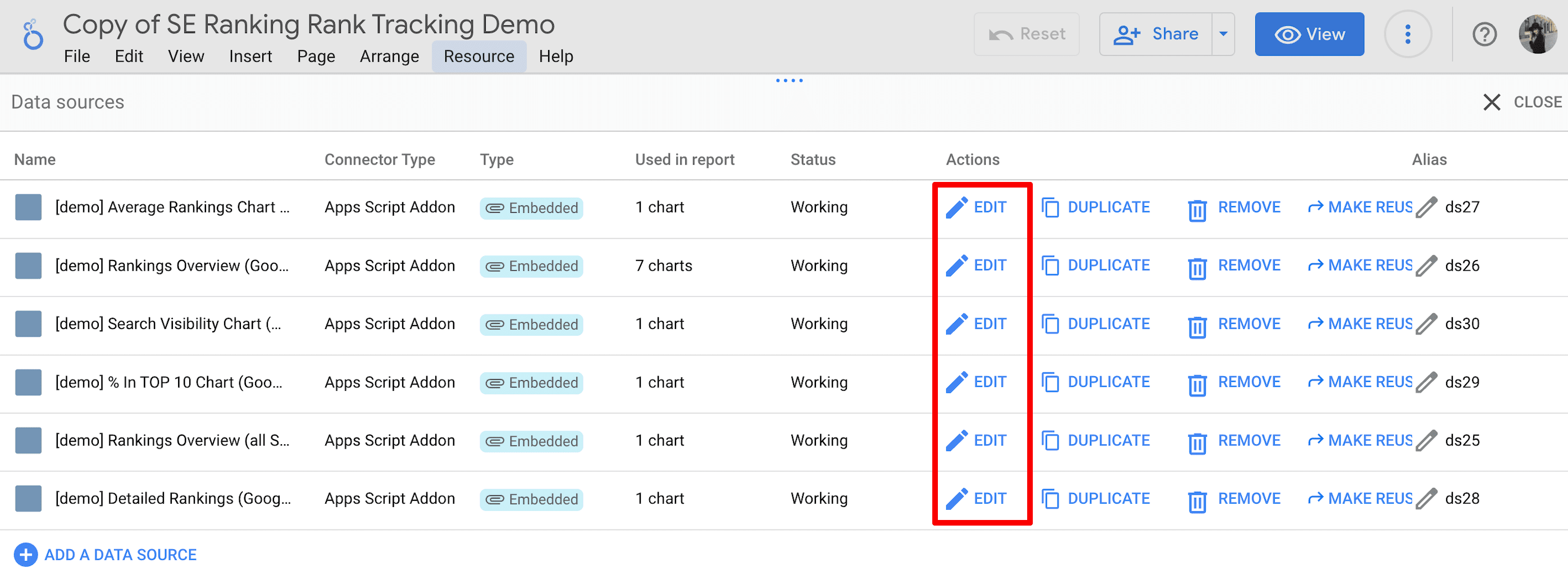 Editing data sources in Google Looker Studio Editing data sources in Looker Studio