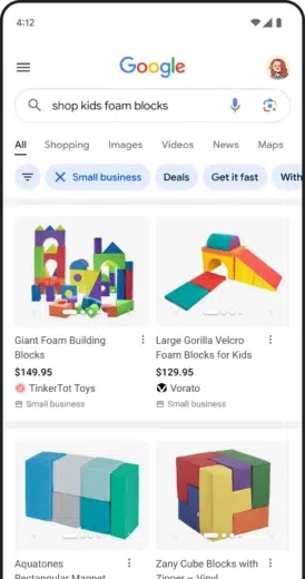 Filtre Google Petites Entreprises 274 x 600