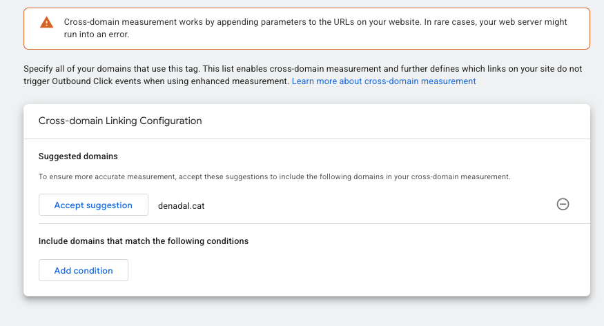 Dans la section Paramètres, cliquez sur Configurer votre domaine.